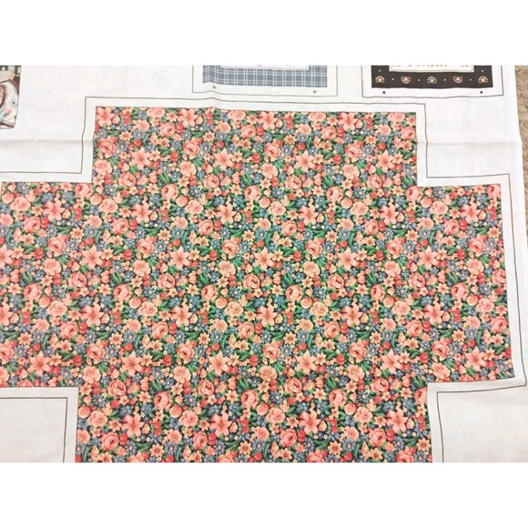 5/$25 Vintage Wamsutta Decorative Basket And Seed Packets Cotton Craft Panel NOS - Picture 9 of 10